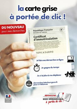 Information concernant les démarches pour le certificat d'immatriculation